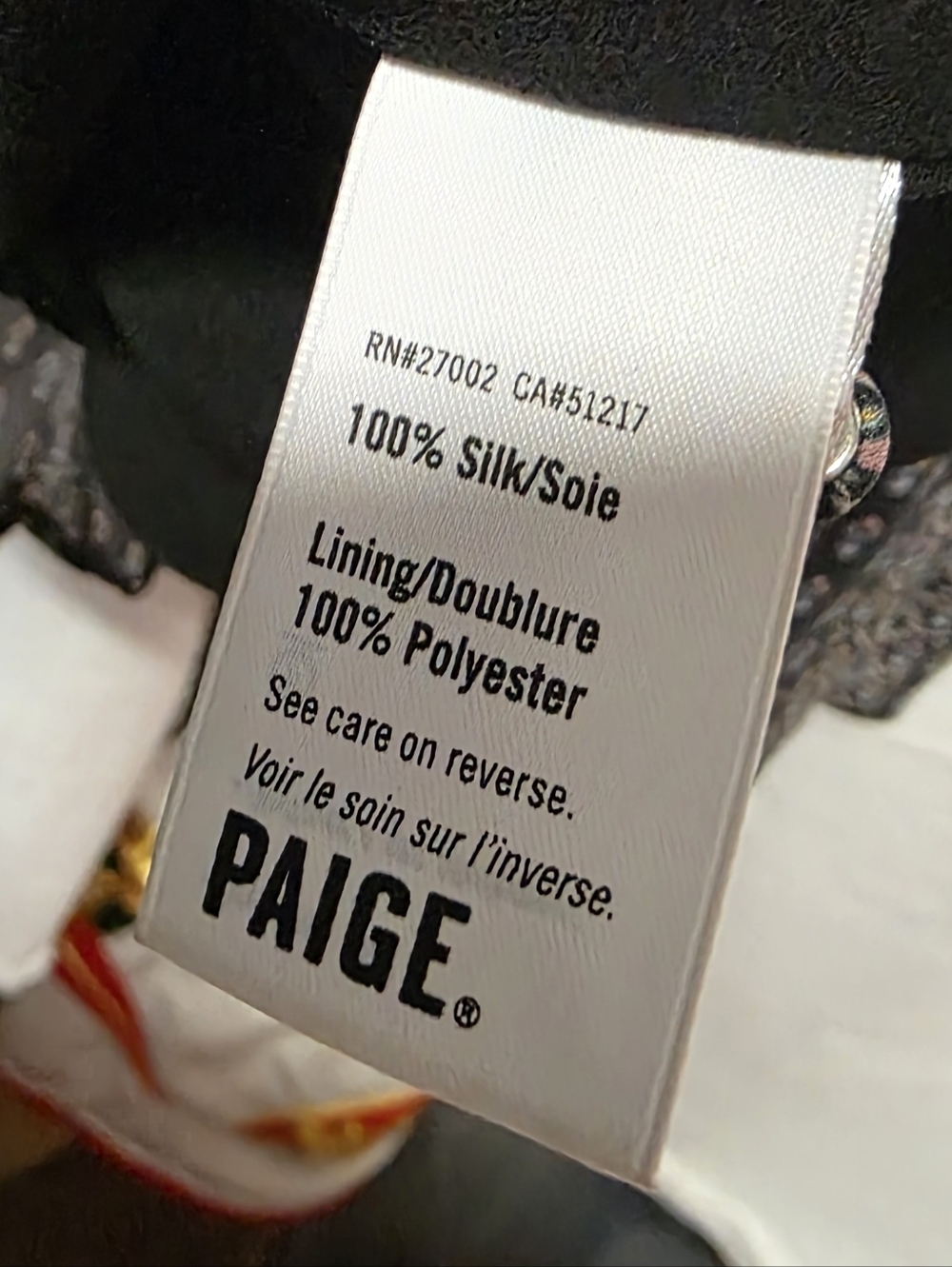 PAIGE Pomello Black Floral Silk Ruffle Long Sleeve Tie Waist Tiered Mini Dress - Picture 5 of 7